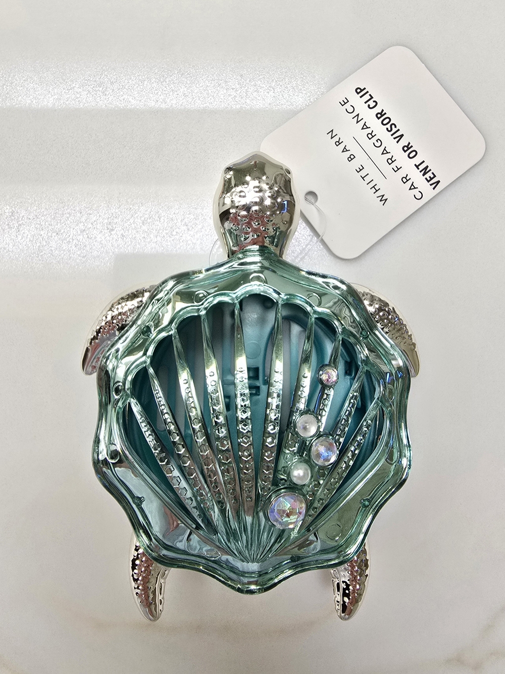 Bath & Body Works Teal Bling Turtle Car Fragrance Vent or Visor Clip NWT!
